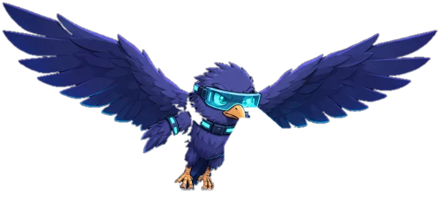 Hunto Autopilot falcon mascot