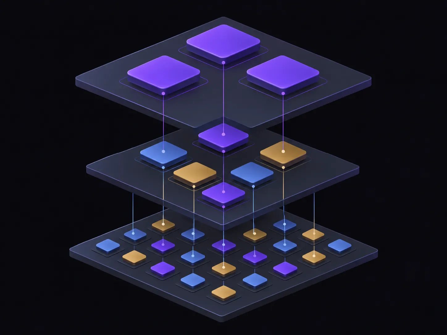 Three-layer vendor tier diagram: critical vendors on top, standard in the middle, low-risk at the base